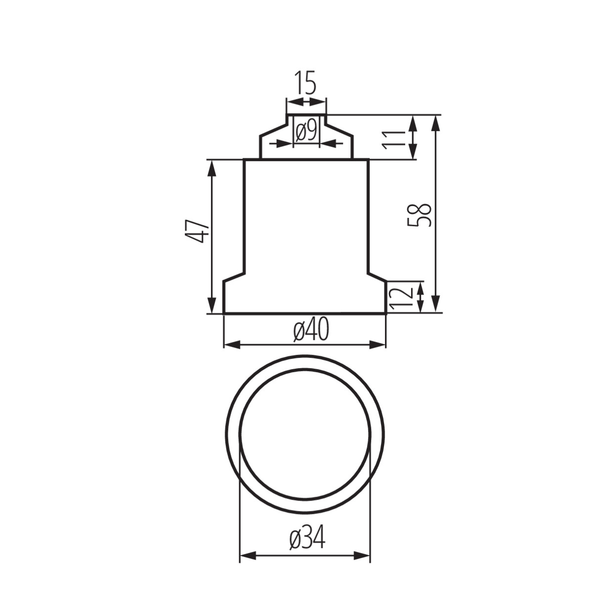 HLDR E27-D foglalat