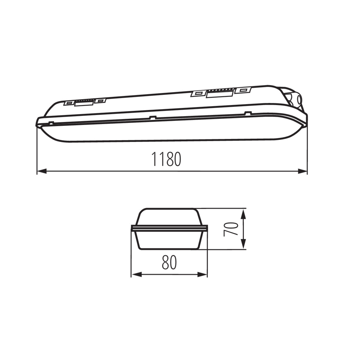 MAH-LED N 40W-NW/PC lámpa