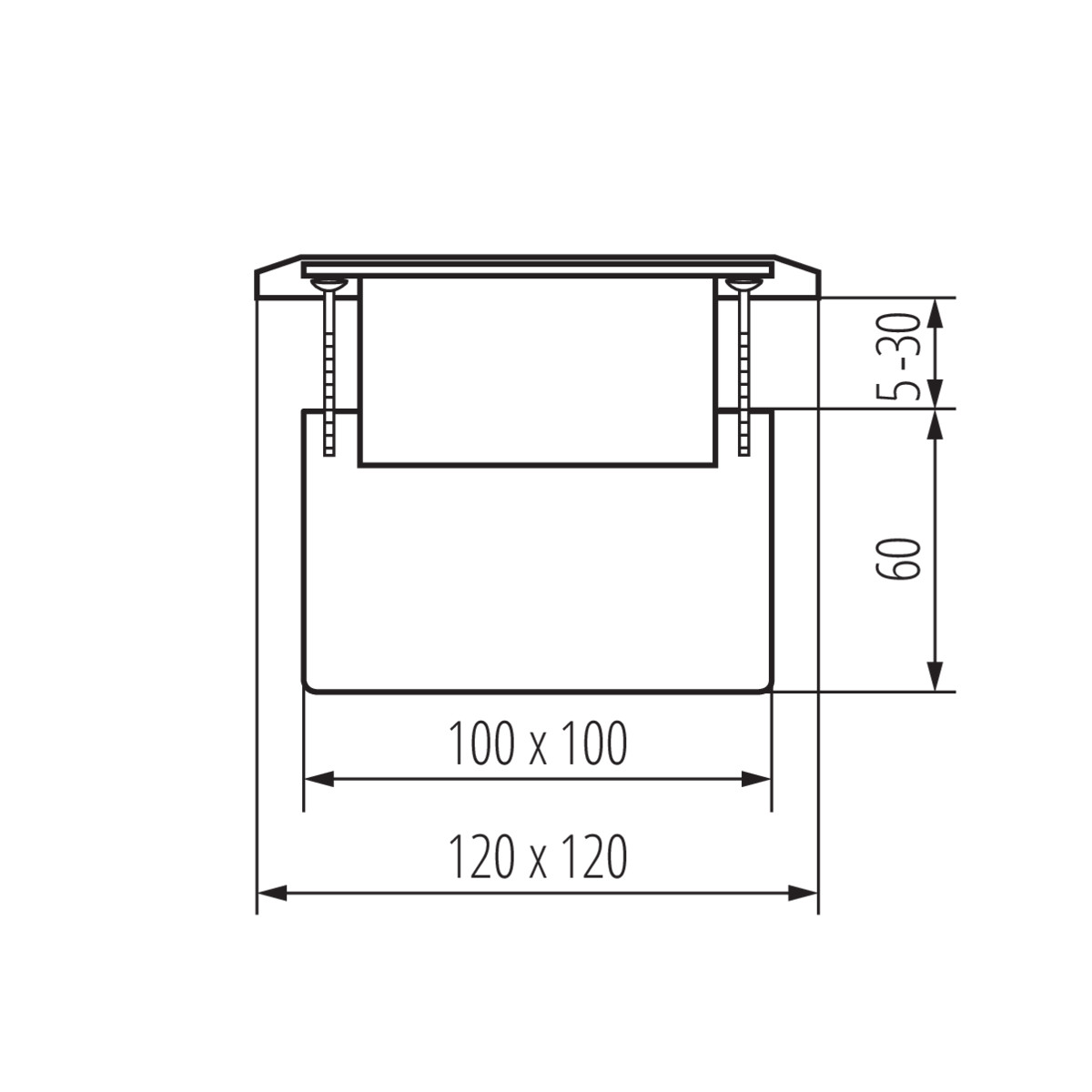 BIURO+ 04-0031-100 padlódoboz