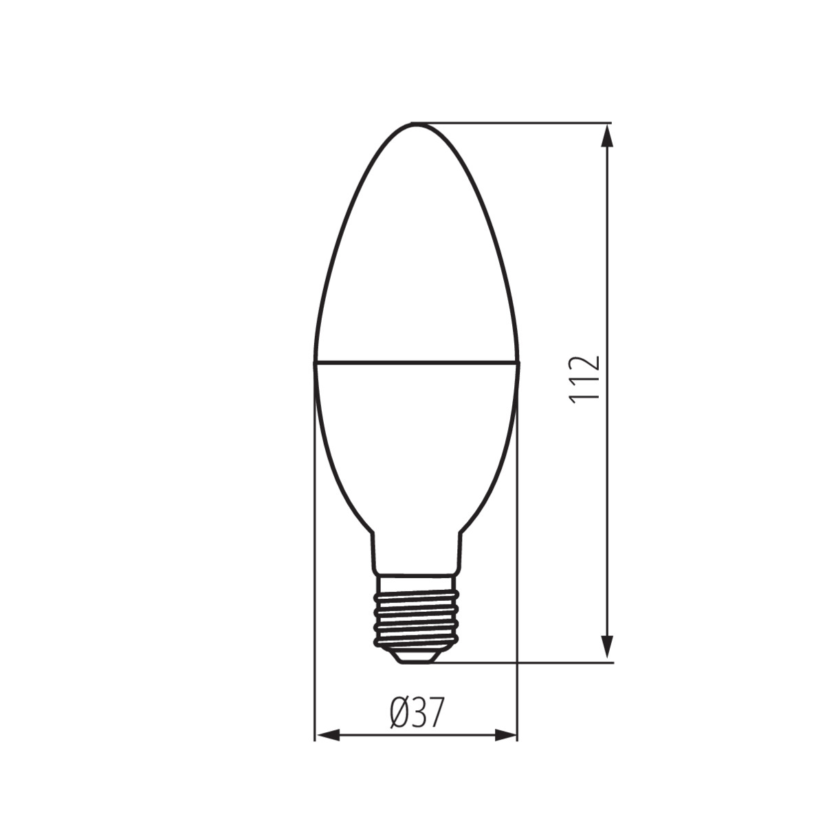 MIO C37 LED N 8W E14-WW fényf.