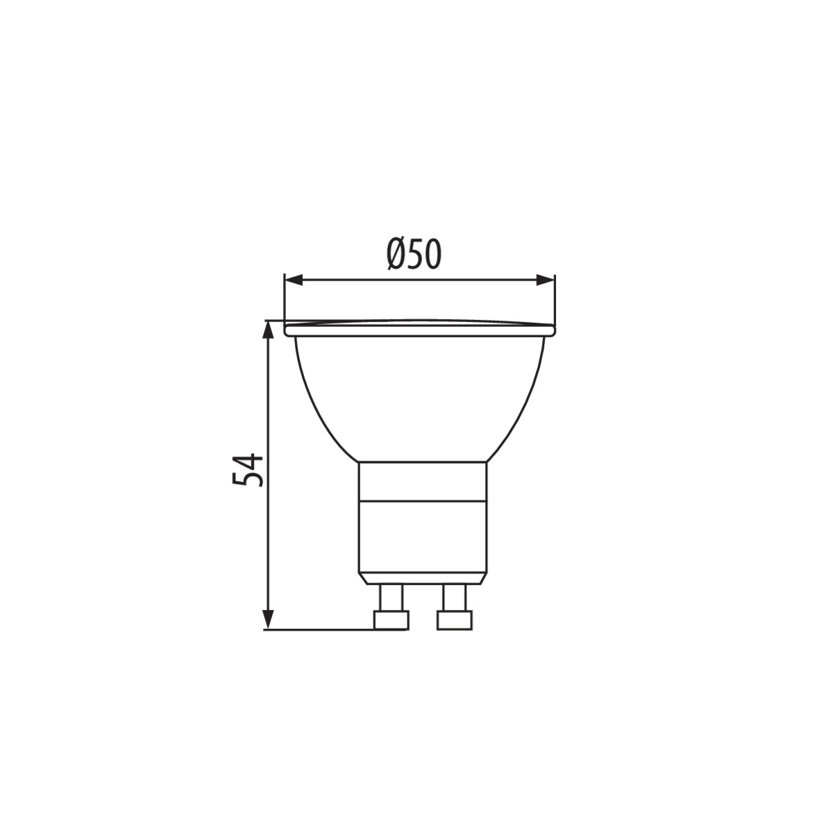 GU10 2,7W-WW LED (MIO) fényf.