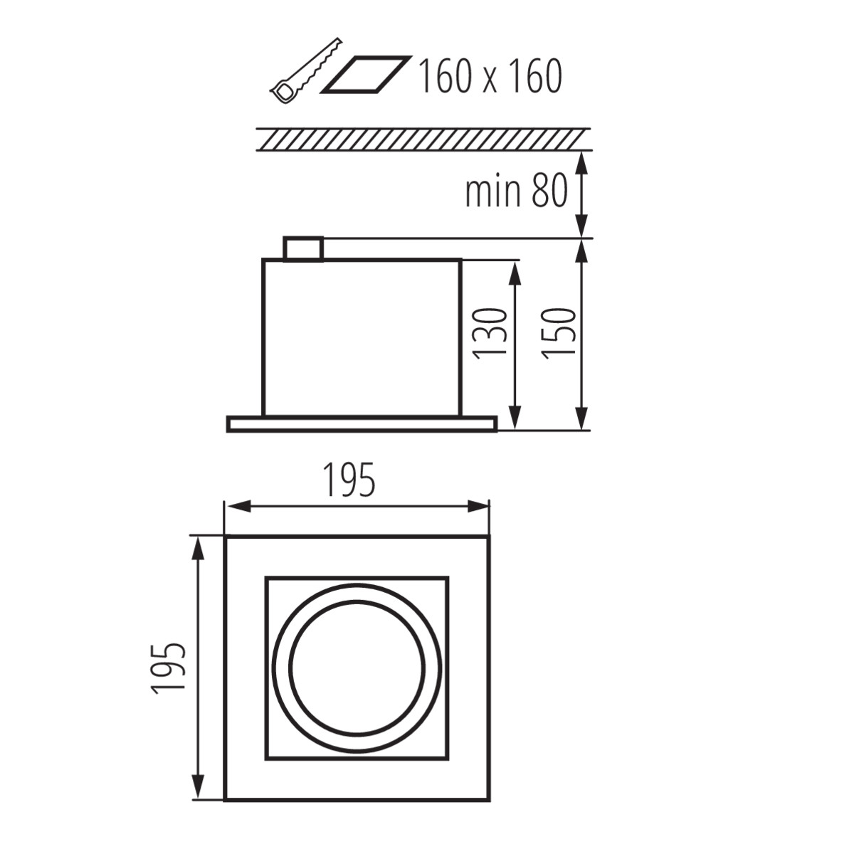 MATEO ES DLP-150-W lámpa GU10