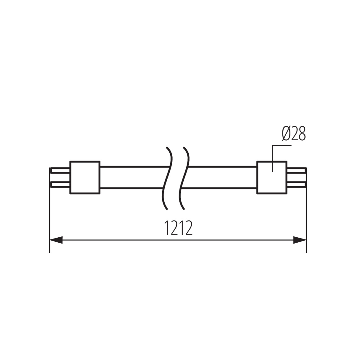 T8 LED GLASSv5 12W-NW fényf.