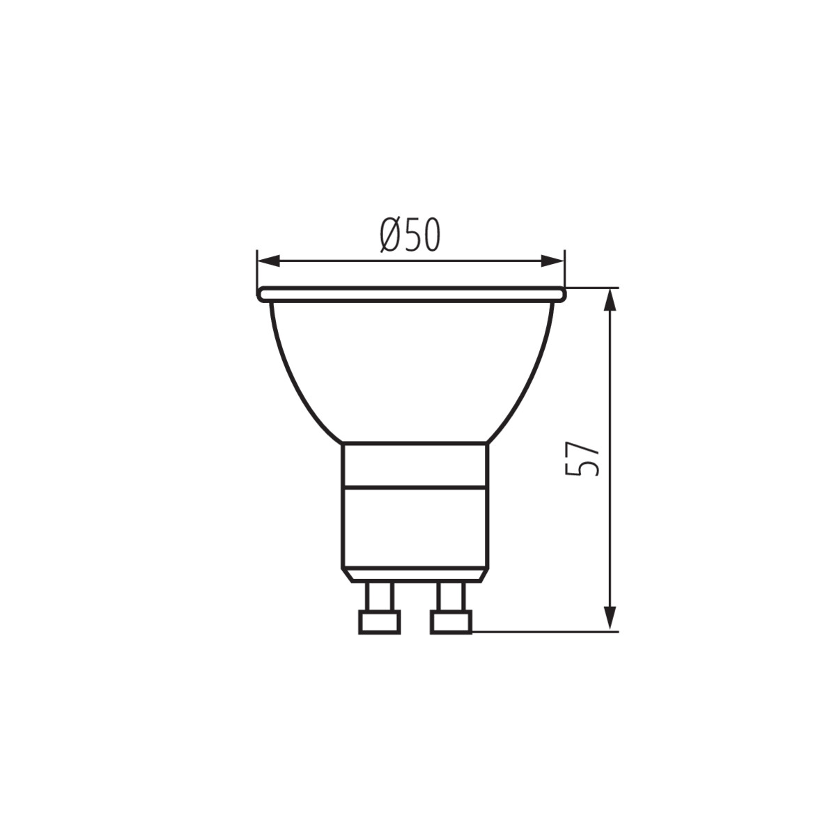 IQ-LEDDIM GU10 7W-WW fényforr.