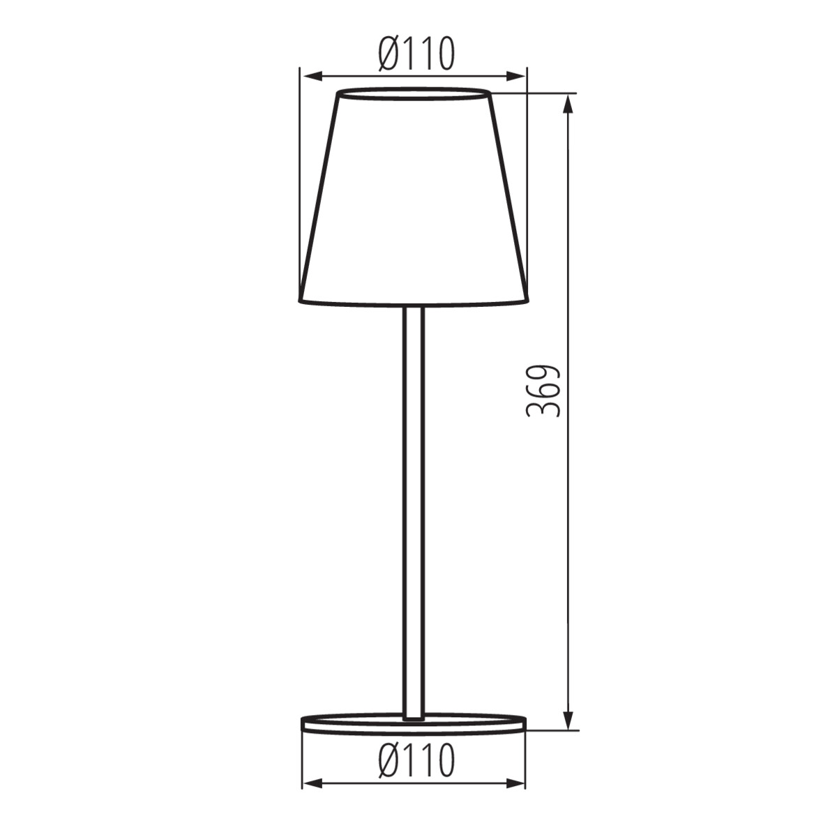 INITA LED IP54 GR asztali lámp