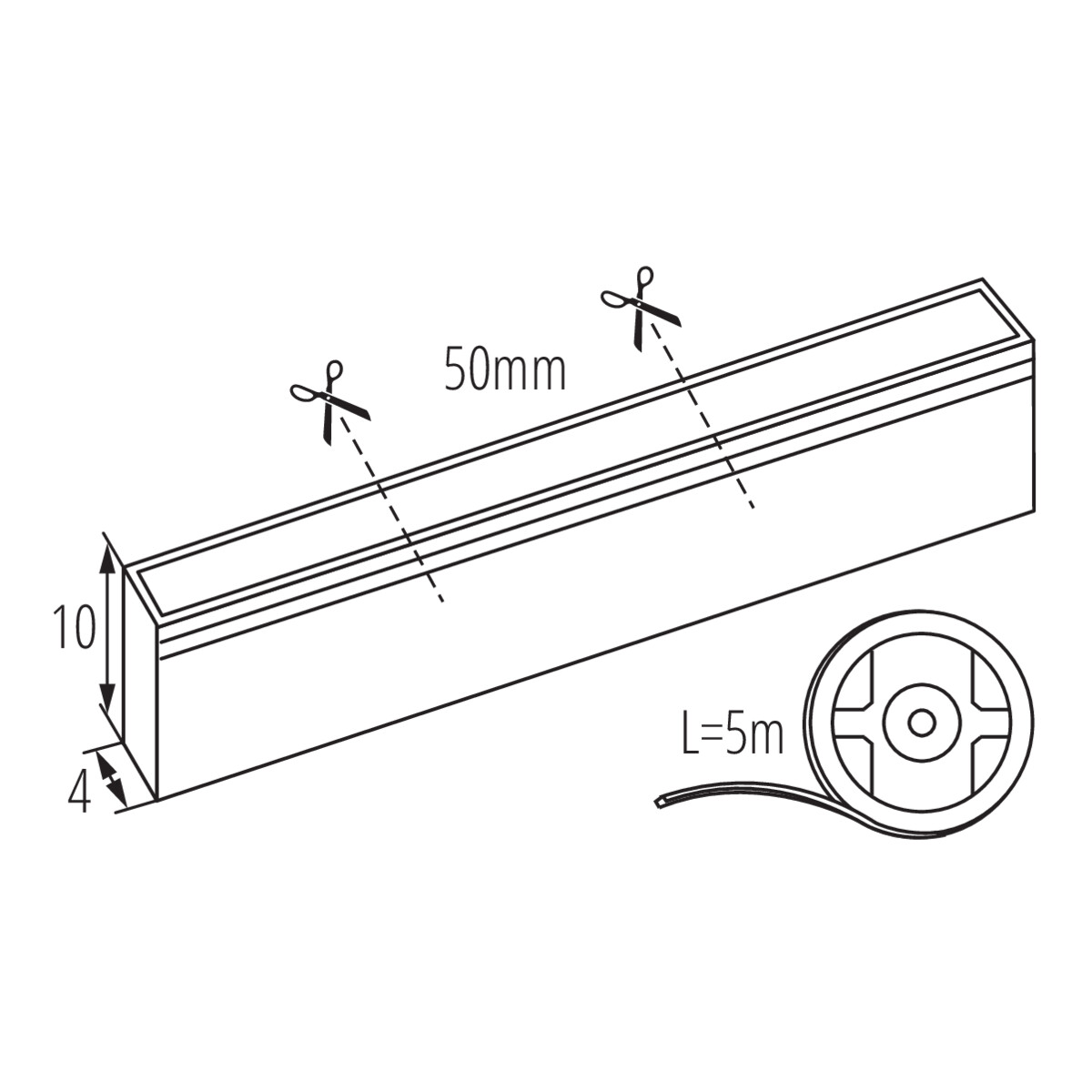 NEON LED12W/M IP65-WW LEDSZ.