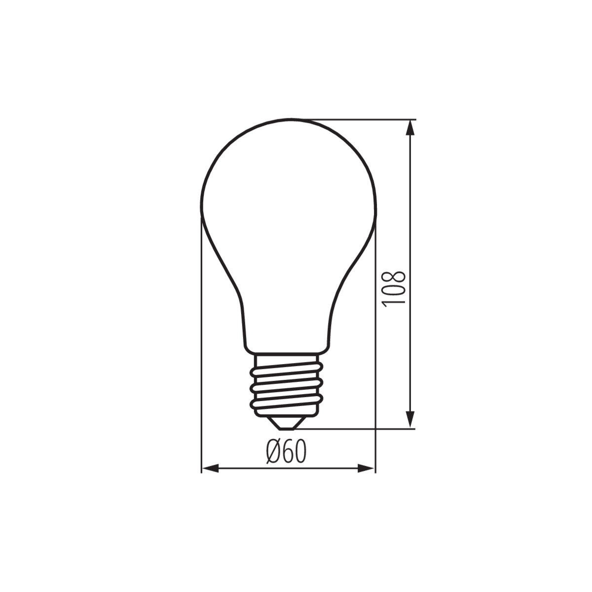 XLEDIM A60 E27 11W-NW fényf.