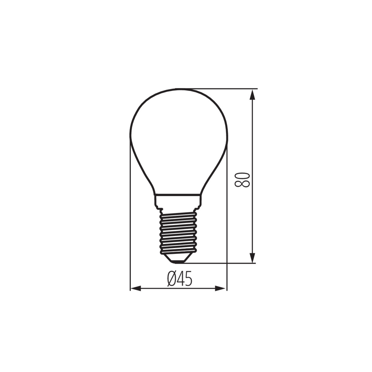 XLEDEX G45E14 3,8W-WW fényf.