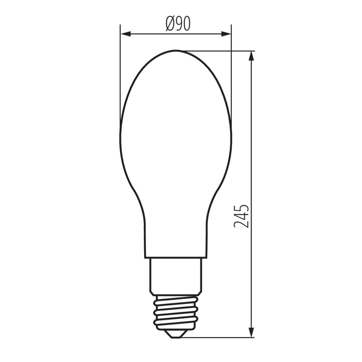 XLED HP D90E27 26W-NW fényf.