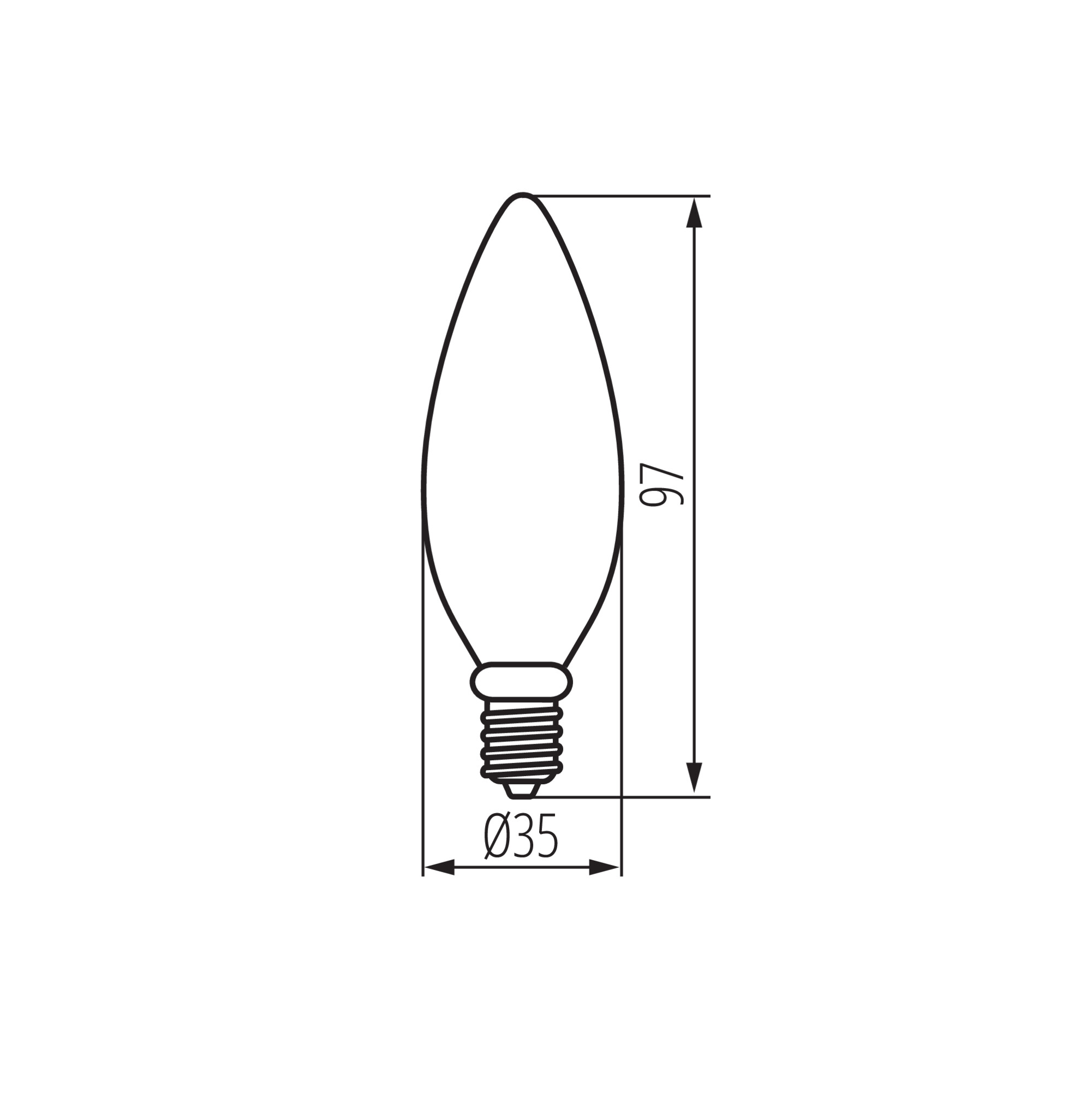 XLED C35E14 7W-WW fényforrás