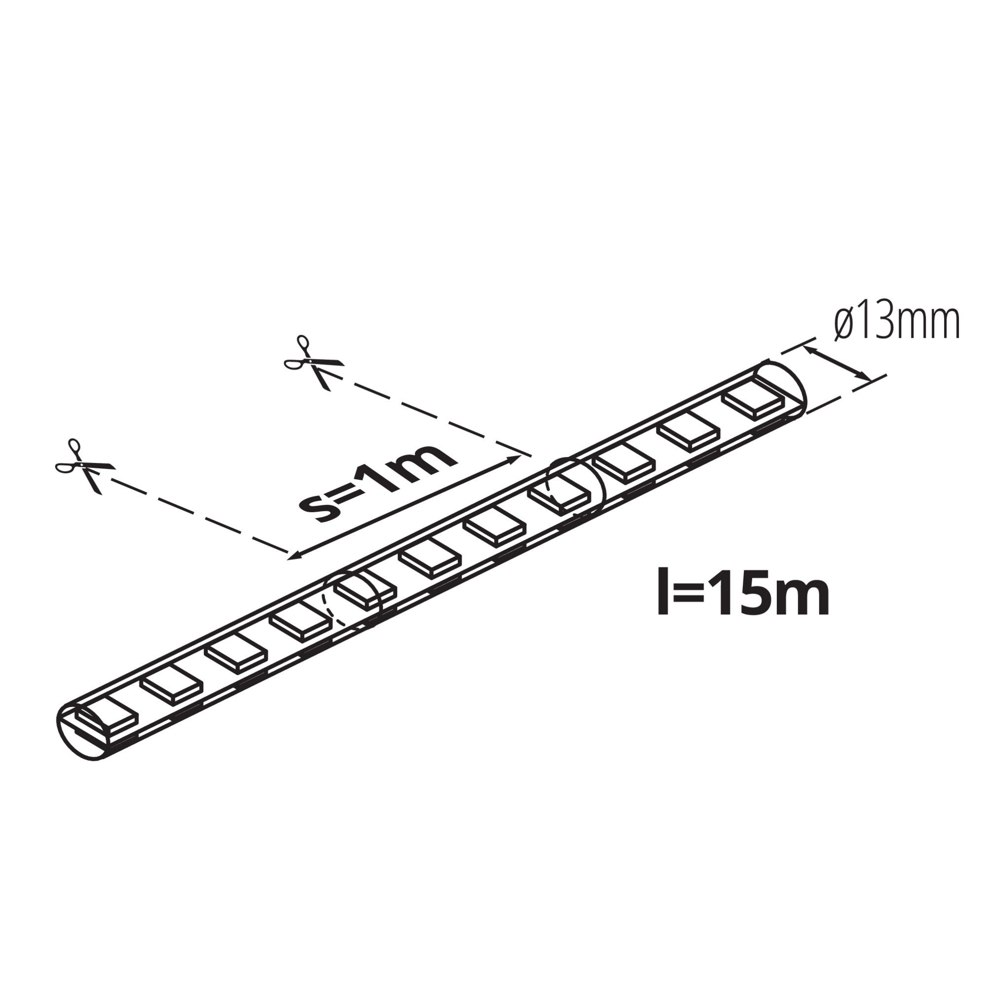 GIVRO LED 15M-WW világító cső