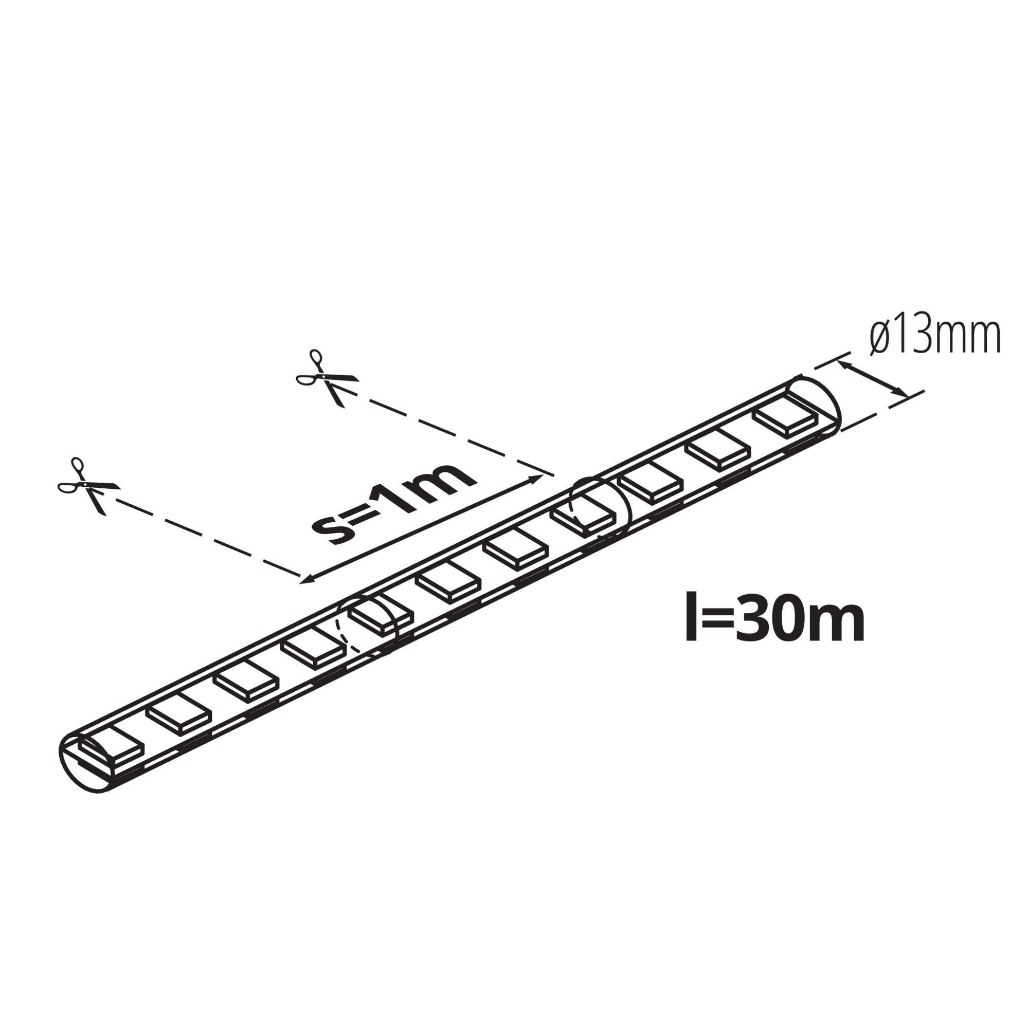 GIVRO LED 30M-WW világító cső