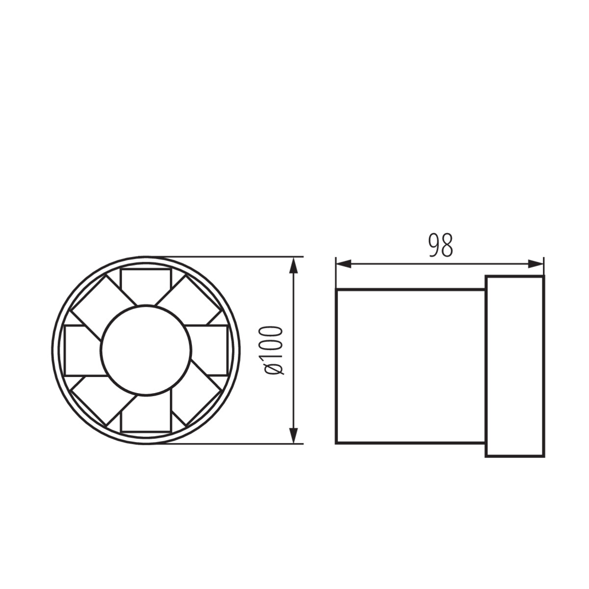 WK 10 csőventilátor