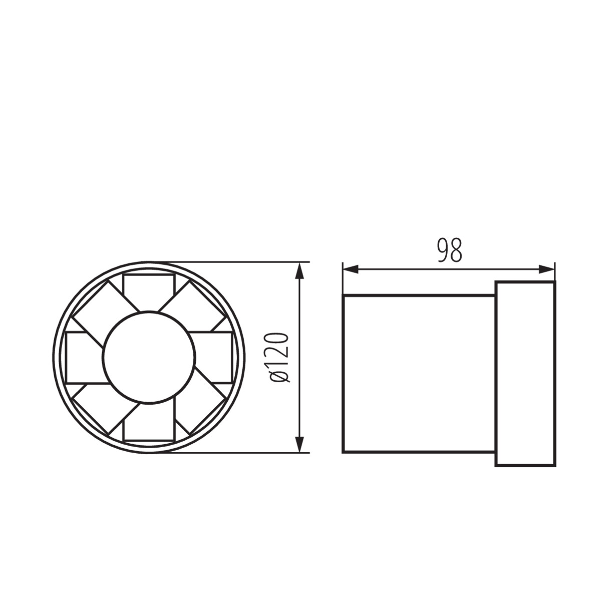 WK 12 csőventilátor