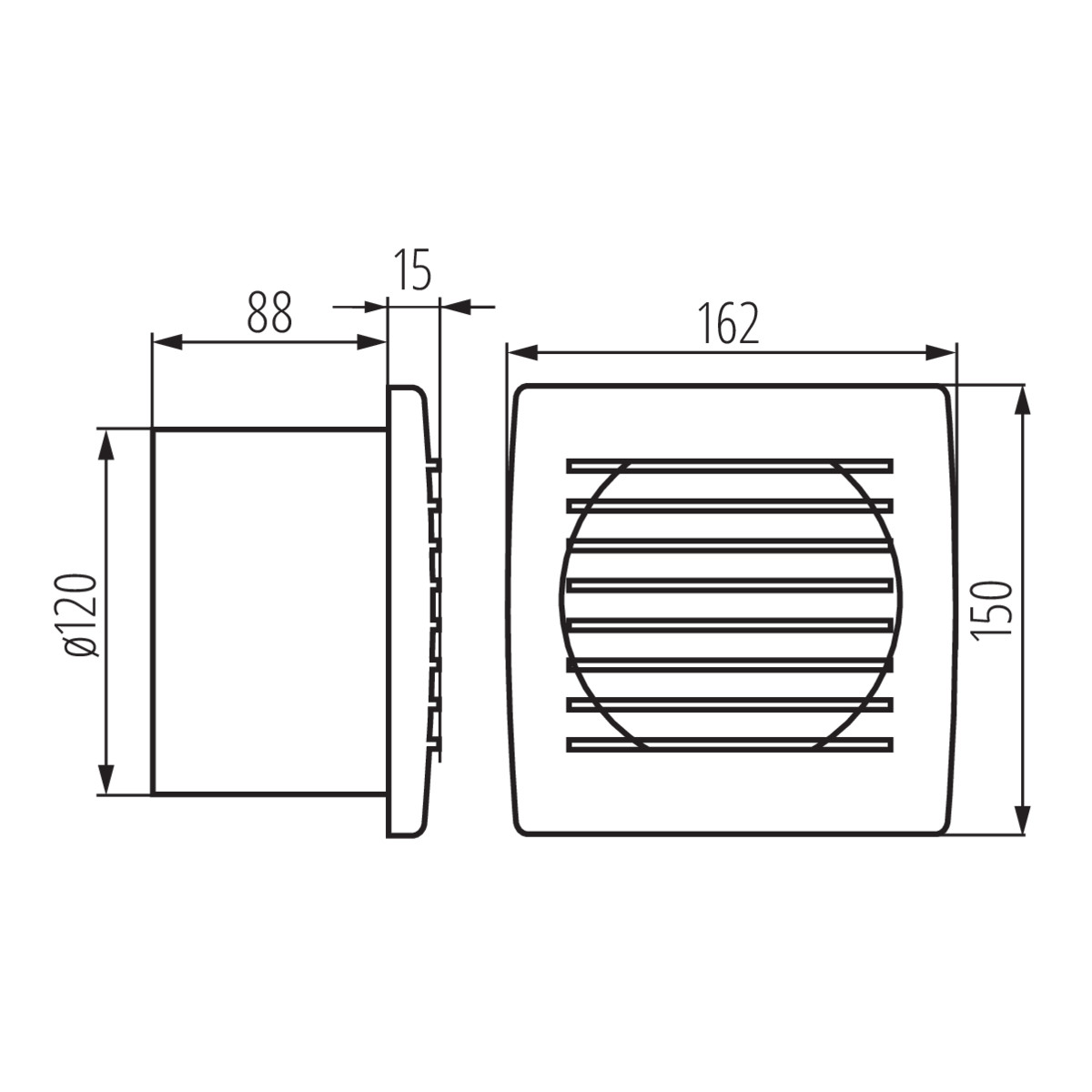 EOL 120B    ventilátor