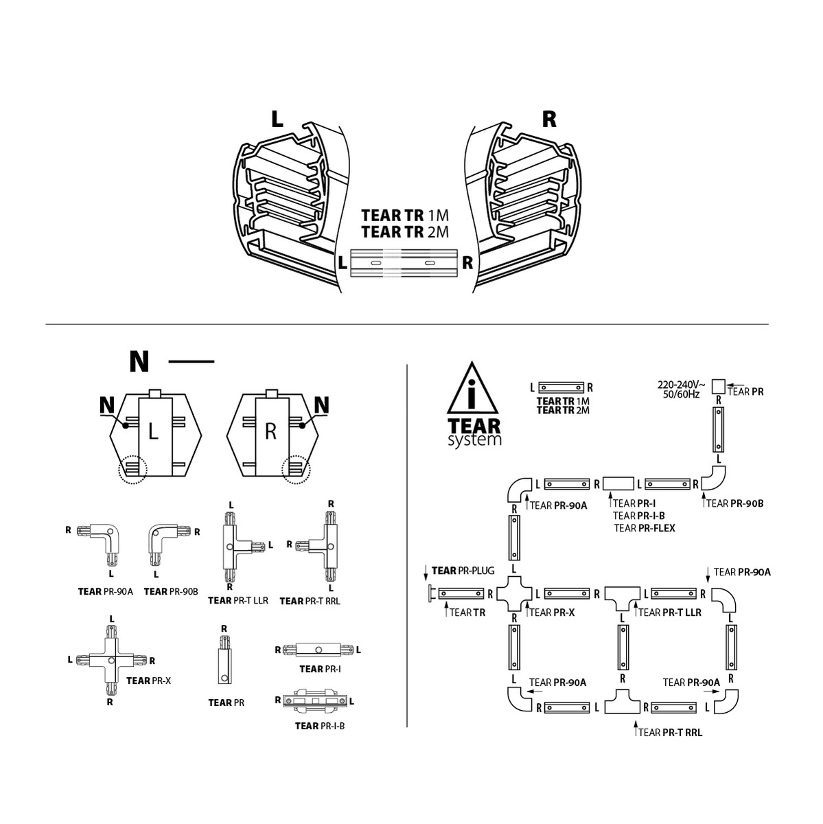 Accessory For Electrical Supply Track Systems Tear Pr I Wh Kanlux