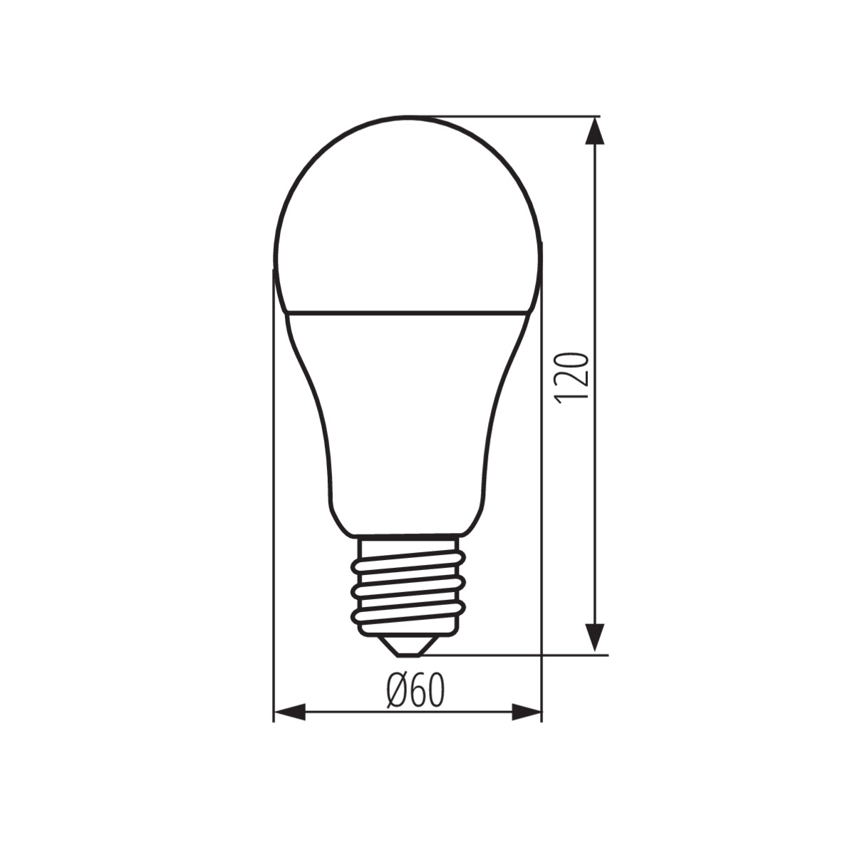 Źródło światła Led żarówka A60 13w 100w E27 Neutralna Biała Nw 4000k