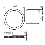 Miniatura schematu ROUNDA V2LED18W-NW-SN