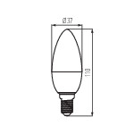 Miniatura schematu IQ-LED C37E14 7,2W-CW