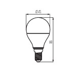 Miniatura schematu IQ-LED G45E14 7,2W-CW