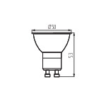 Miniatura schematu XLED GU10 4,9W-WW