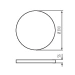 Miniatura schematu S PLAFON 20W CCTDIM B